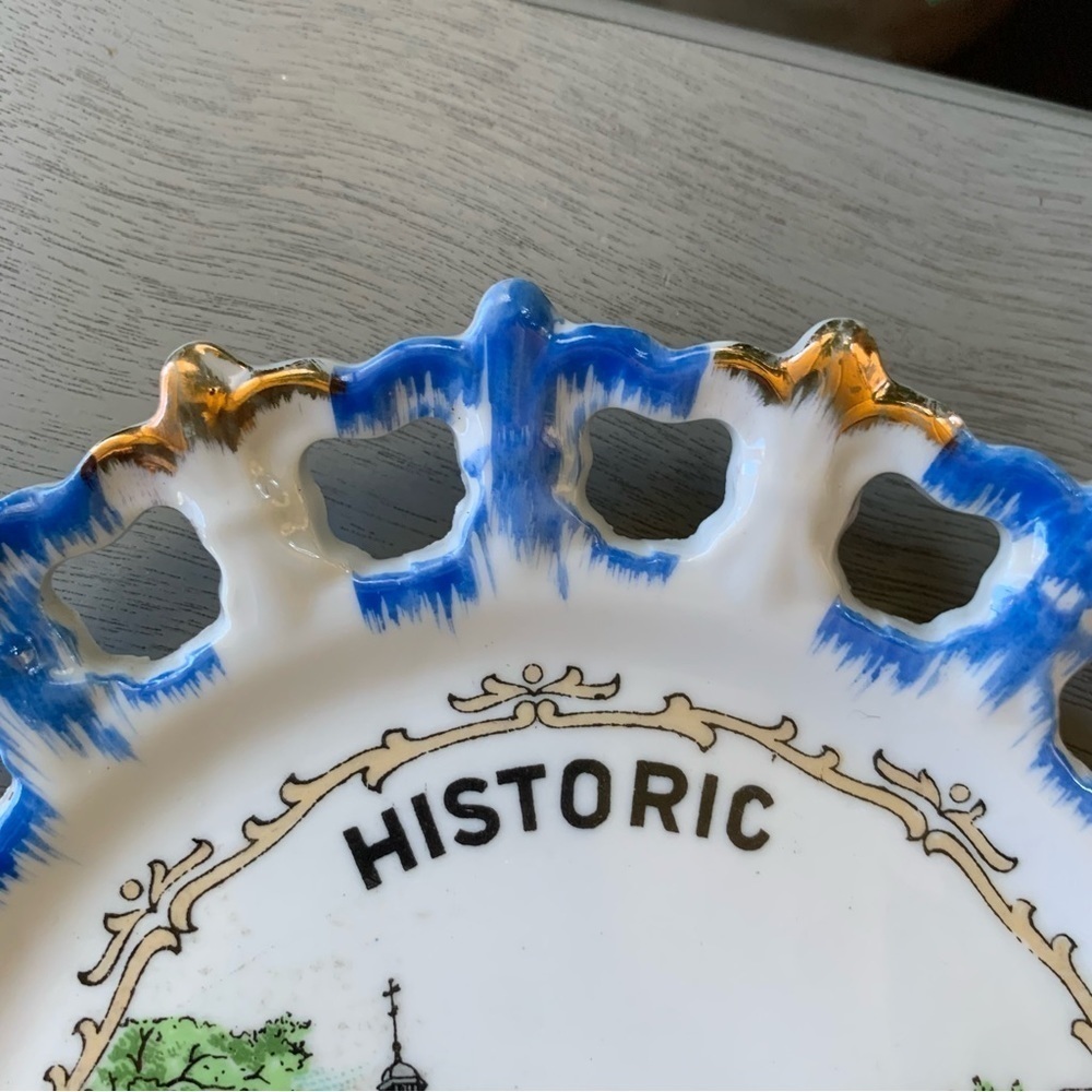 Vintage 60s Made In Japan Souvenir Collectible Ceramic Plate Williamsburg,VA - Picture 6 of 6